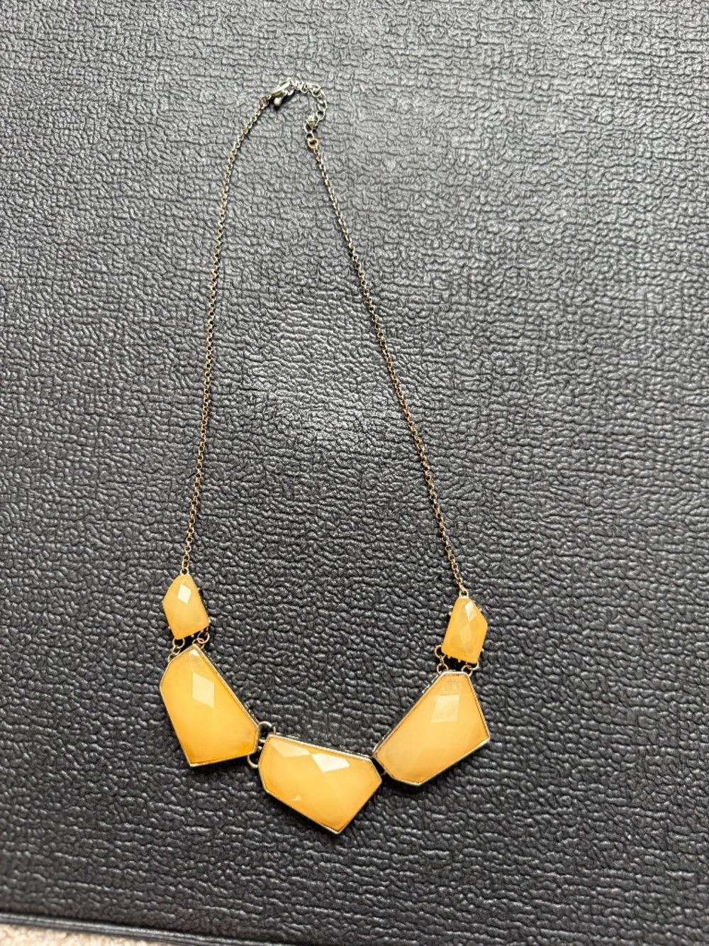 Gold Stone Statement Necklace bp